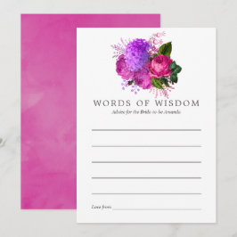 Invitation Conseil vintage Chic Fuchsia & Purple Fête des mar