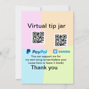 Invitation Conseil virtuel jar q r code argent don PayPal ven