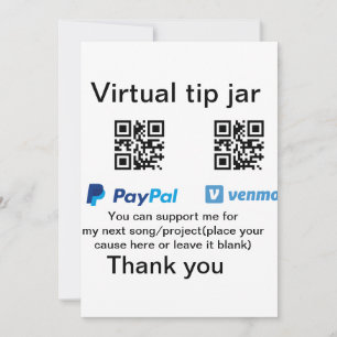 Invitation Conseil virtuel jar q r code argent don PayPal ven