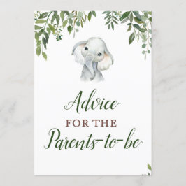 Invitation Conseils aux éléphants de la jungle pour les paren