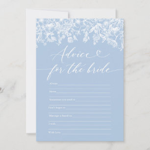 Invitation Conseils bleus pour le jeu de baby shower de la ma