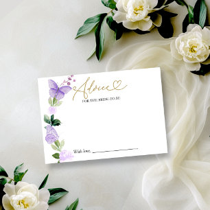 Invitation Conseils de Fête des mariées papillon pour la cart