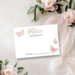 Invitation Conseils de Fête des mariées papillon pour la cart