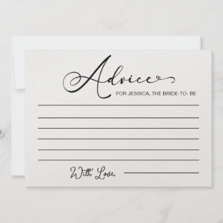 Invitation Conseils pour la mariée à être Fête des mariées - 