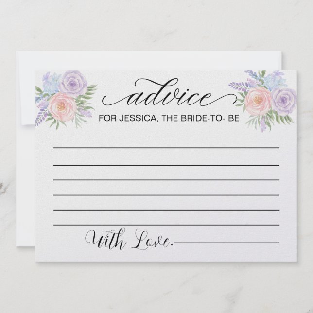 Invitation Conseils pour la mariée à être Fête des mariées -  (Devant)