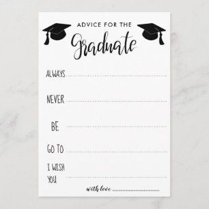 Invitation Conseils Pour Le Diplômé  Grand Casquette