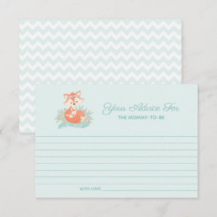 Invitation Conseils pour une Baby Shower pour un Bébé Renard 