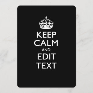 Invitation CONSERVER LE CALME PERSONNALISÉ ET Modifier L'Invi