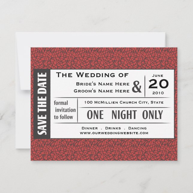 Invitation Conservez votre billet ! (Devant)