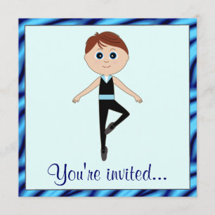 Invitation Considérant de danse avec le danseur de garçon