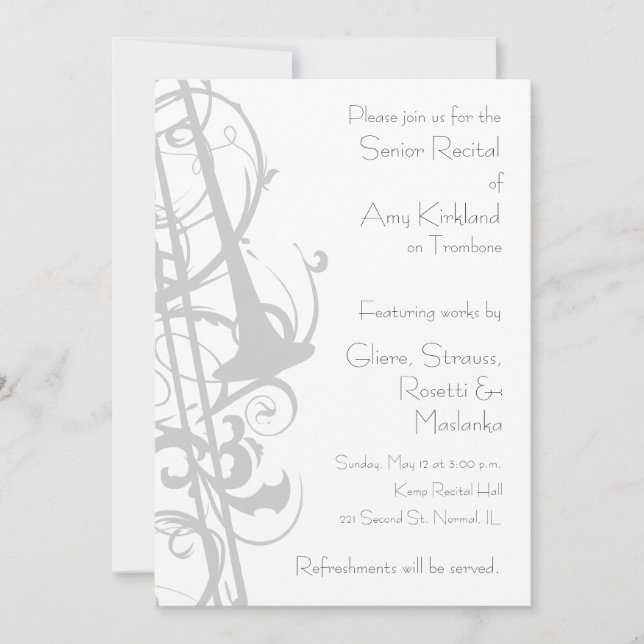 Invitation Considérant Trombone (Devant)