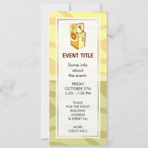 Invitation Console des jeux d'arcade