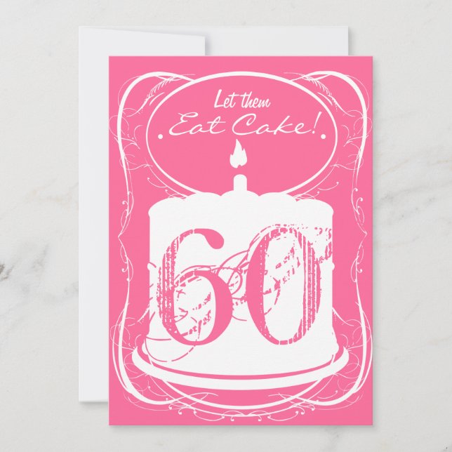 Invitation Consommer un verre de gâteau Margaritas 60e annive (Devant)