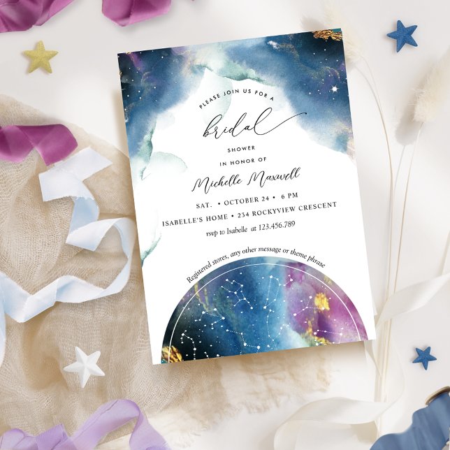 Invitation Constellations de Fêtes des mariées célestes et ét (Créateur téléchargé)