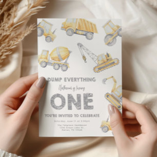 Invitation Construction 1ère fête d'anniversaire