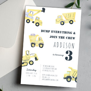 Invitation Construction 3e anniversaire