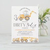Construction gris jaune foncé 3e anniversaire 3e a