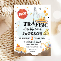 Construction Jaune Camion Camion Boy Anniversaire