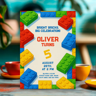 Invitation Construire & Célébrer – Anniversaire Briques de Jo