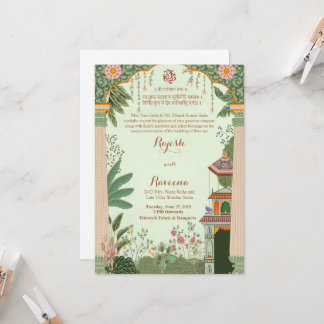 Invitation Construire l'invitation Mughal Le Mariage D'invita