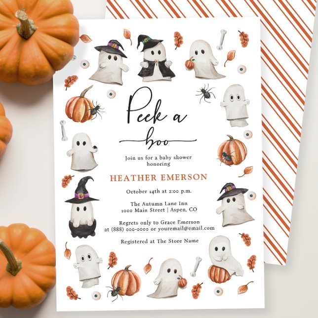 Invitation Consultez Un Baby shower Boo (Peek A Boo Baby Shower Invitation
)