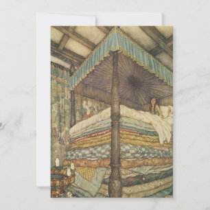 Invitation Conte de fée vintage, Princesse et petit pois, Edm