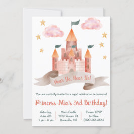Invitation Conte de fées, Château, Princesse Thématique Anniv