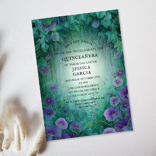 Invitation conte de fées d'été Forêt enchantée  Quinceañera 