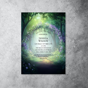 Invitation Conte fée d'été Baby shower forestier enchanté