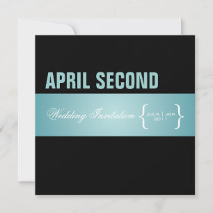Invitation Contemporain + classe/turquoise+ noir