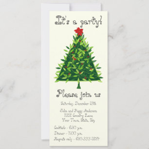 Invitation Contemporaine Conifer Christmas Party