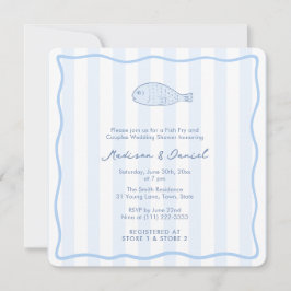 Invitation Contemporary Doodle Fish Fry Engagement Party