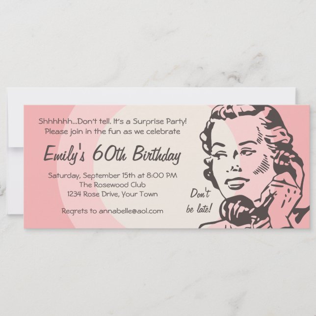 Invitation Conversation téléphonique Vintage (Devant)