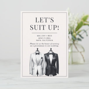 Invitation Convient À Groomsman Usher Meilleur Homme Tuxedo I