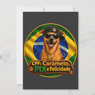 Invitation Convite Simples CPF Caramelo PIX e Felicidade