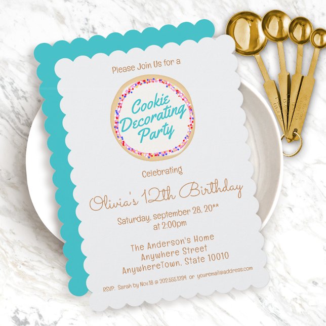 Invitation Cookie Décoration fête d'anniversaire (Créateur téléchargé)