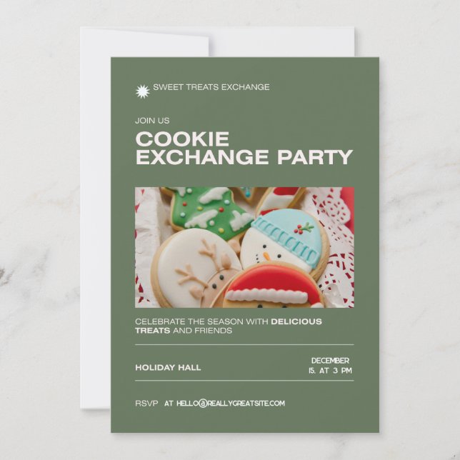 Invitation Cookie Exchange Party custom  (Devant)