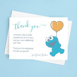 Invitation Cookie Monster 1er anniversaire Merci