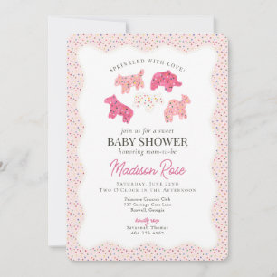 Invitation Cookies animaux congelés Baby shower sucré