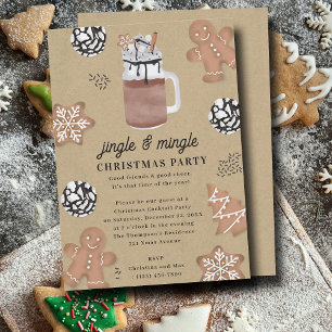 Invitation Cookies au Chocolat Chaud de Noël Fête de Noël