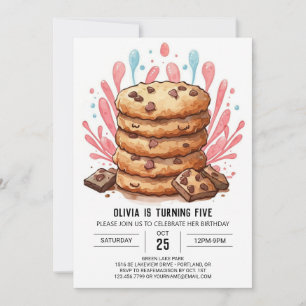 Invitation Cookies Chic Pink Candyland Anniversaire