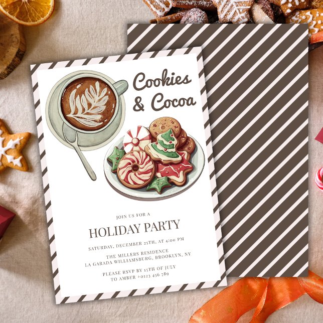 Invitation Cookies et cacao Soirée de Noël (Créateur téléchargé)