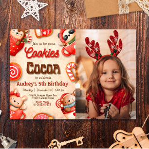 Invitation Cookies et Cocoa - avec Photo