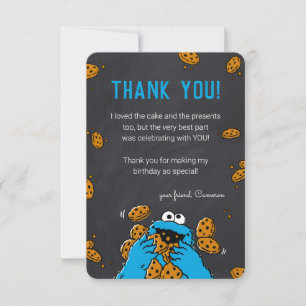 Invitation Cookies Monster Anniversaire Chalkboard Merci Invi