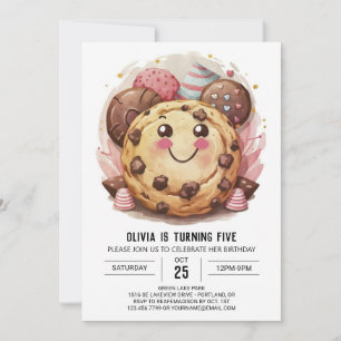 Invitation Cookies Whimsical Numériques Personnalisés Anniver