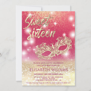 Invitation Cool Adorable Masquerade charmant
