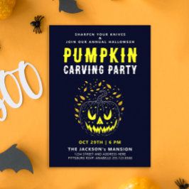 Invitation Cool Éffrayant Halloween Soirée Citrouille Soirée 