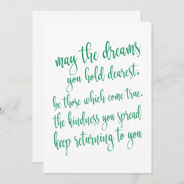 Invitation Cool Emerald Green St Patrick's Day Party Script (Devant / Derrière)