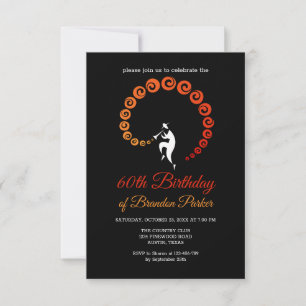 Invitation Cool Jazz Trumpet Musicien 60e fête d'anniversaire