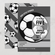 Cool Modern Little Striker Soccer Anniversaire
